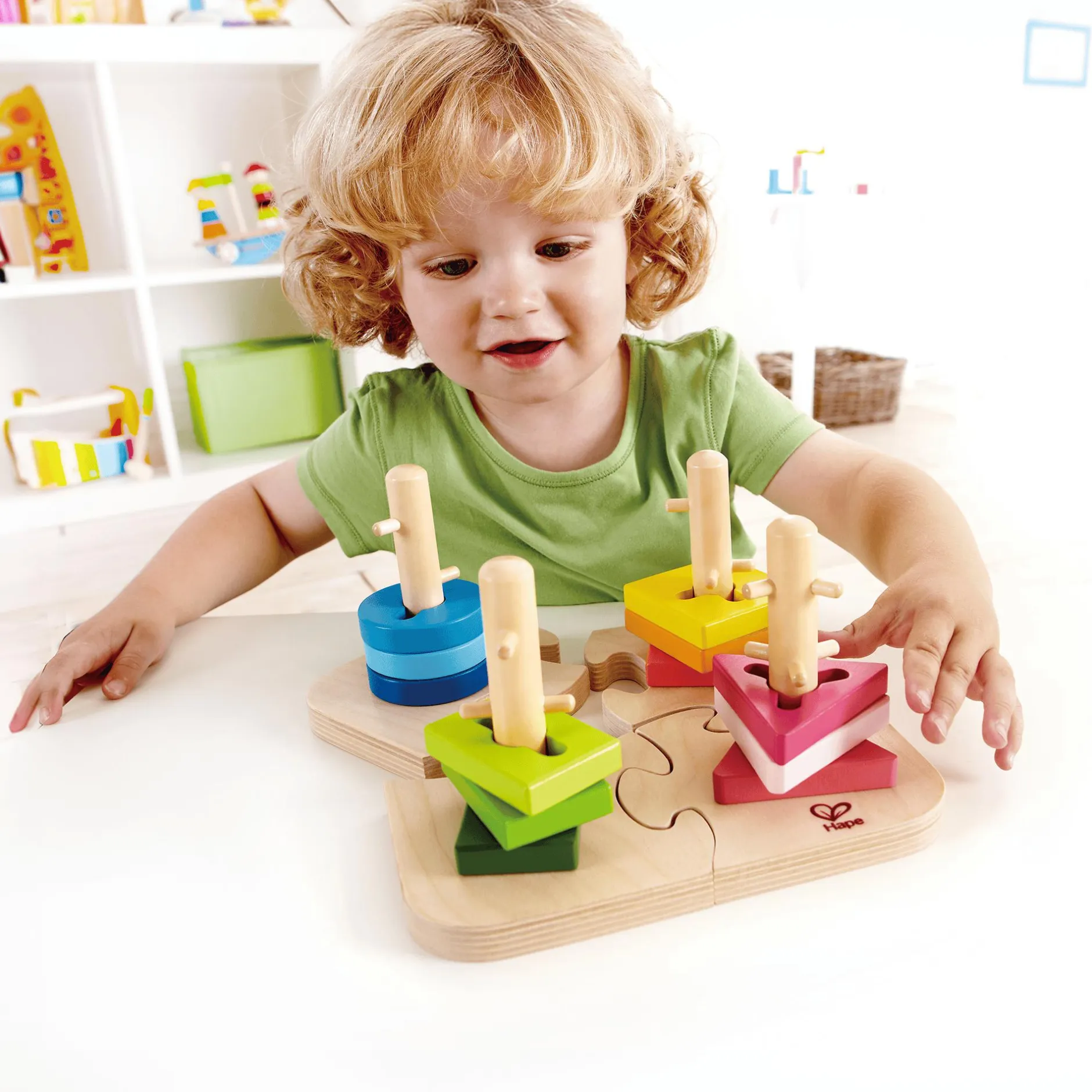 Hape Kreatives Steckpuzzle aus Holz*Kinder Lernspielzeug|Holzspielzeug