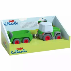 HABA Kullerbü – Traktor mit Anhänger*Kinder Holzspielzeug|Spielzeug Ab 2 Jahre