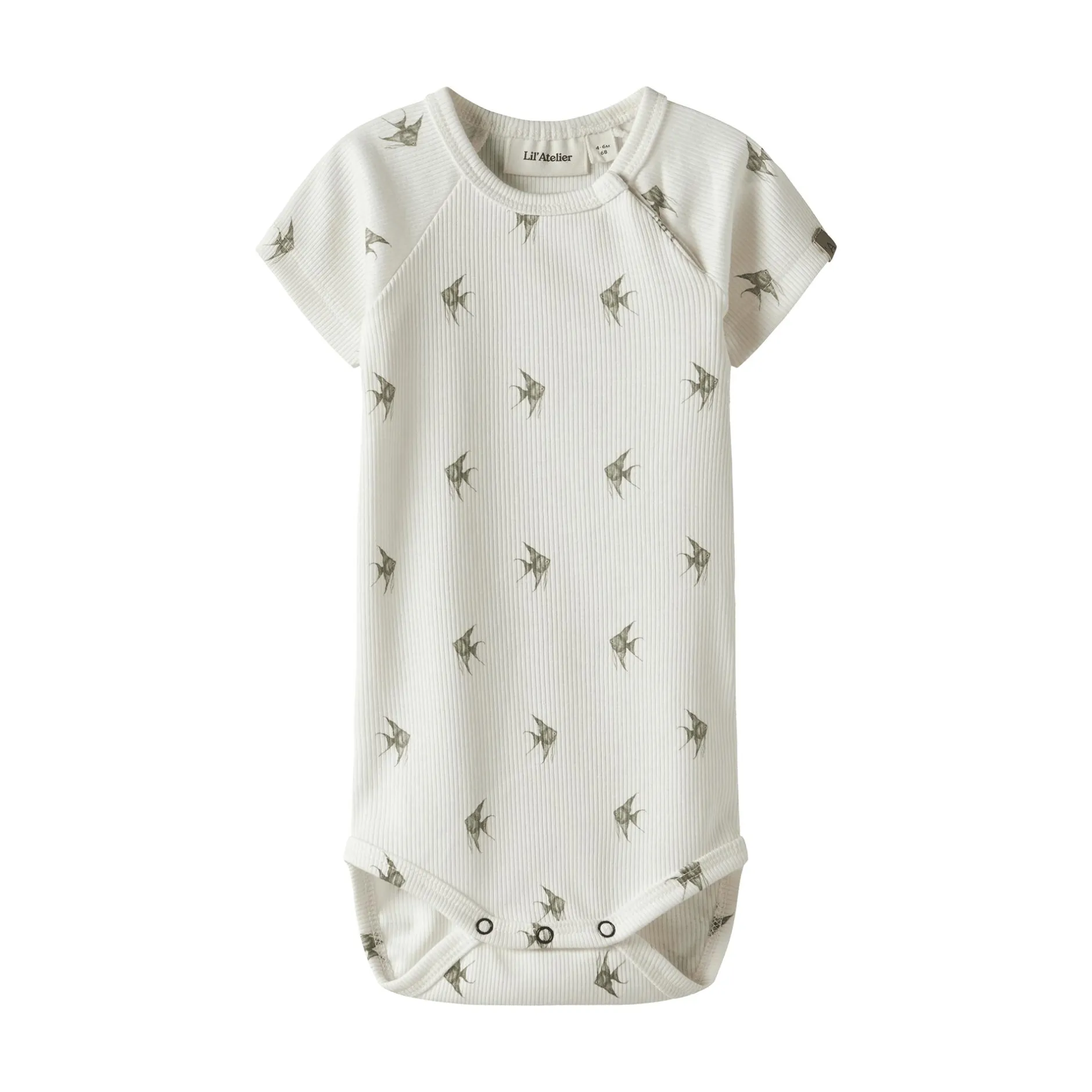Lil' Atelier Kurzarmbody Fische* Bodys