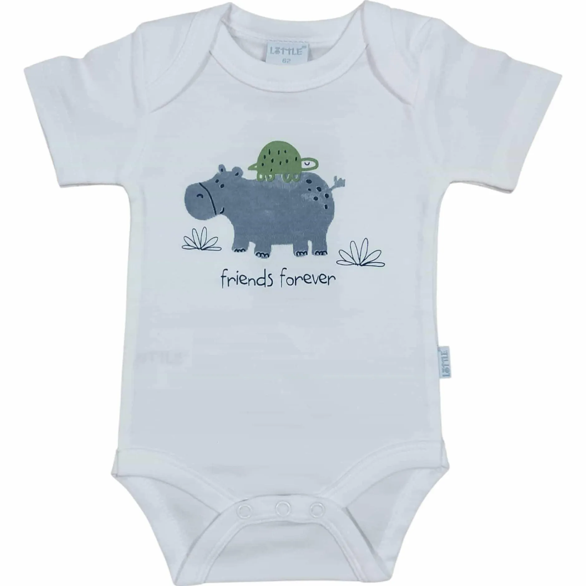 LITTLE Kurzarmbody Nilpferd* Bodys