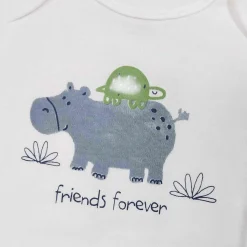 LITTLE Kurzarmbody Nilpferd* Bodys