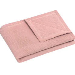 Zu00f6llner Kuscheldecke aus Baumwollmusselin Dusty Rose* Bettausstattung