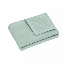 Zu00f6llner Kuscheldecke aus Baumwollmusselin Terra Grün* Bettausstattung