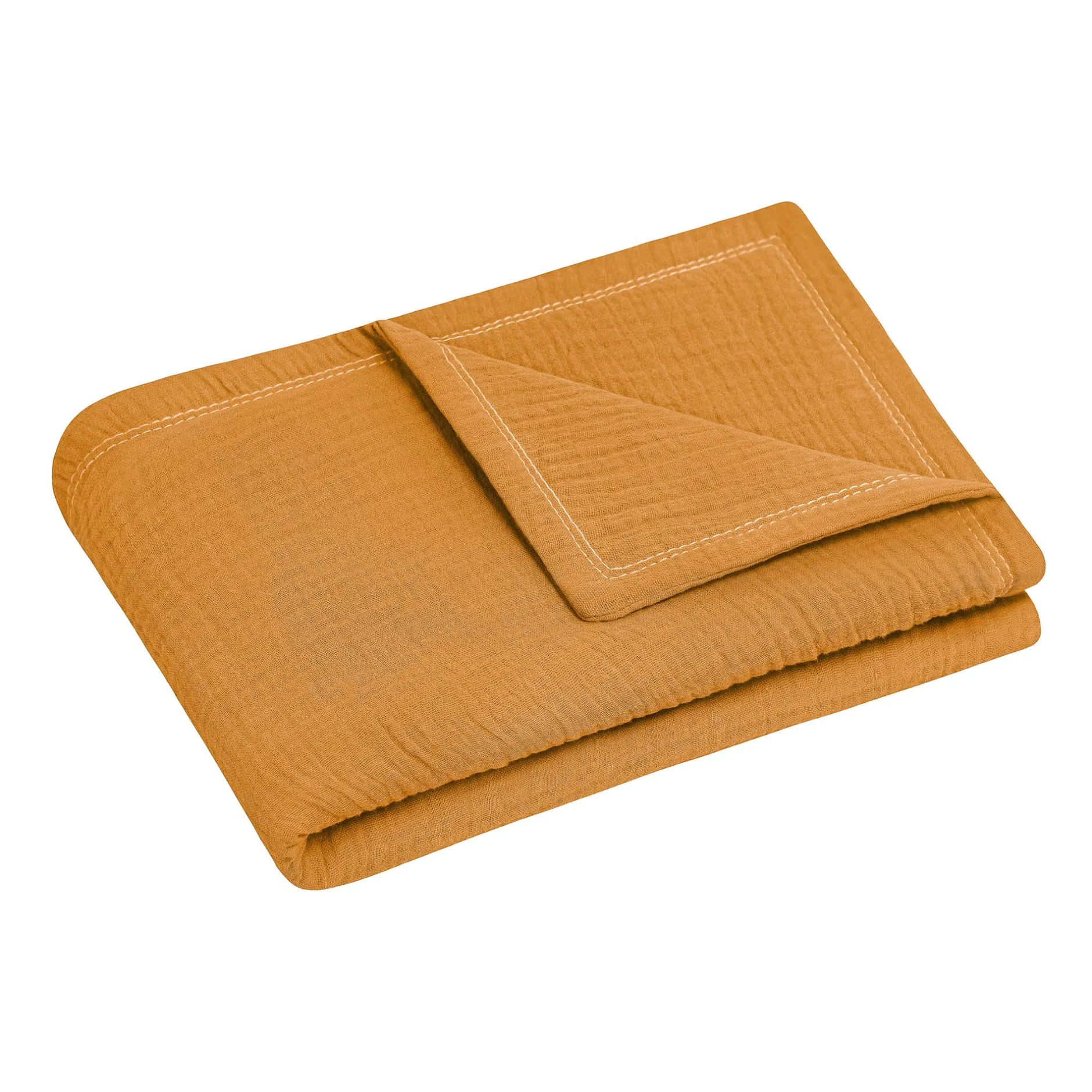 Zu00f6llner Kuscheldecke aus Baumwollmusselin Zimt* Bettausstattung