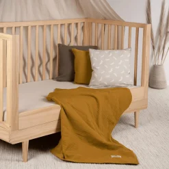 Zu00f6llner Kuscheldecke aus Baumwollmusselin Zimt* Bettausstattung