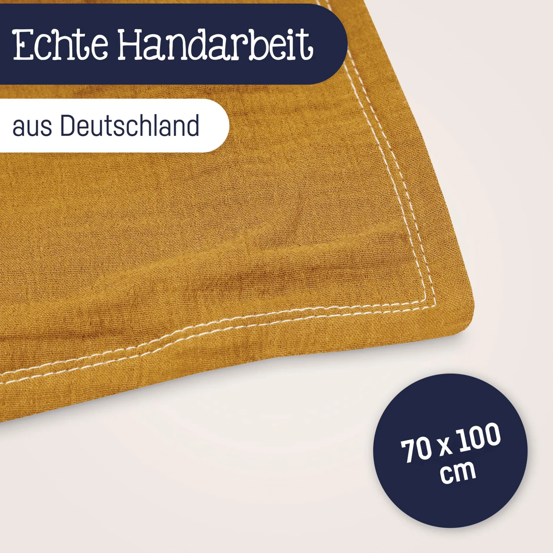 Zu00f6llner Kuscheldecke aus Baumwollmusselin Zimt* Bettausstattung
