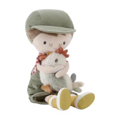 LITTLE DUTCH Kuschelpuppe Bauer Jim mit Huhn*Kinder Puppen & Puppenwagen|Kuscheltiere