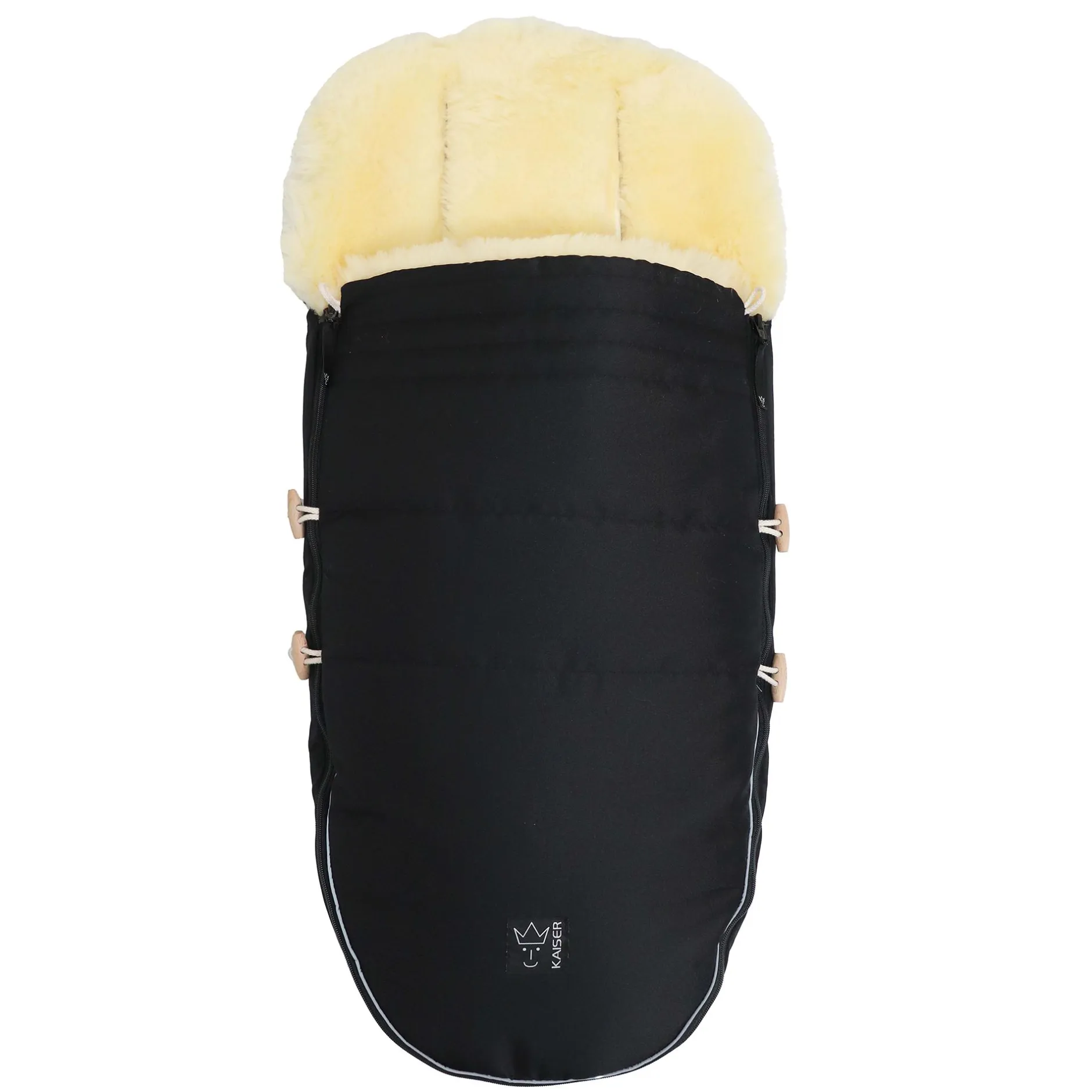 KAISER Lammfell Fußsack LOVE THE NATURE Black*Kinder Kinderwagen Zubehör