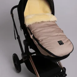 KAISER Lammfll Fußsack LOVE THE NATURE Sand Melange*Kinder Kinderwagen Zubehör