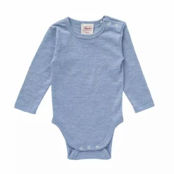 People Wear Organic Langarmbody Baumwolle/Wolle/Seide blau* Bodys