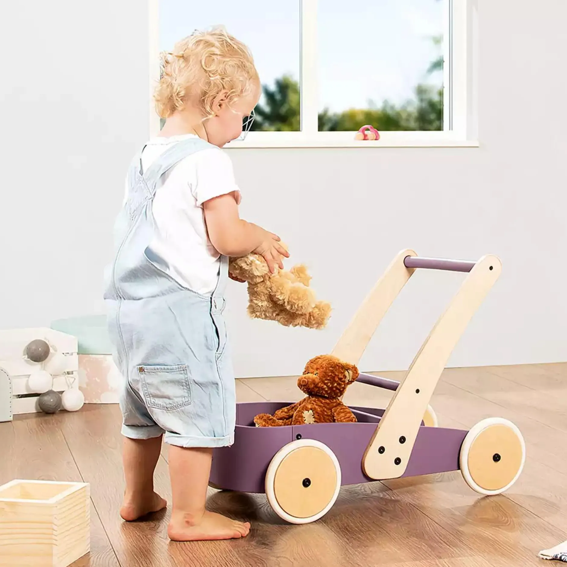 Pinolino Lauflernwagen Fiete Brombeer*Kinder Lauflernwagen