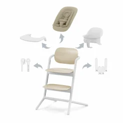 cybex LEMO Hochstuhl 4in1 Set Sand/White* Treppenhochstühle
