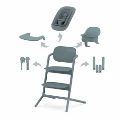 cybex LEMO Hochstuhl 4in1 Set Stone Blue* Treppenhochstühle