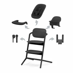 cybex LEMO Hochstuhl 4in1 Set Stunning Black* Treppenhochstühle