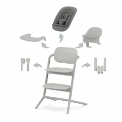 cybex LEMO Hochstuhl 4in1 Set Suede Grey* Treppenhochstühle