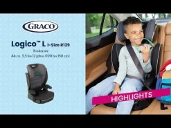 GRACO Logico L i-Size Iron*Kinder Kindersitze 15-36 Kg, Gruppe 2/3