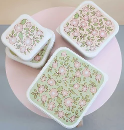 Lovely Company Luchbox 4er-Set Blumen* Nahrungsbehälter
