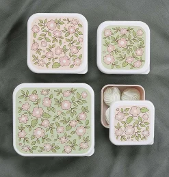 Lovely Company Luchbox 4er-Set Blumen* Nahrungsbehälter