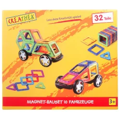 Creathek Magnet-Bauset mit Rädern*Kinder Lernspielzeug|Spielzeug Ab 3 Jahren