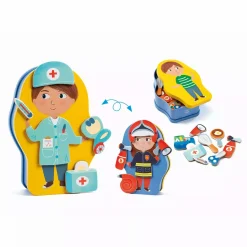 DJECO Magnetspiel Jobissimo*Kinder Lernspielzeug|Holzspielzeug