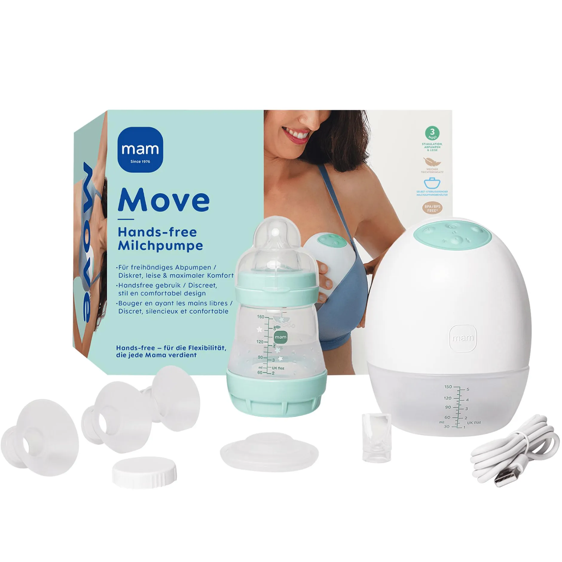 MAM Move Hands-free Milchpumpe* Stillzeit & Rückbildung