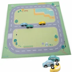 LITTLE ONE Maxi Motorikwürfel inkl. Verkehrsteppich*Kinder Holzspielzeug