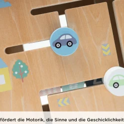 LITTLE ONE Maxi Motorikwürfel inkl. Verkehrsteppich*Kinder Holzspielzeug