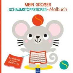 Yoyo Books Mein großes Schaumstoffsticker-Malbuch Maus*Kinder Kinderbücher|Spielzeug Ab 3 Jahren