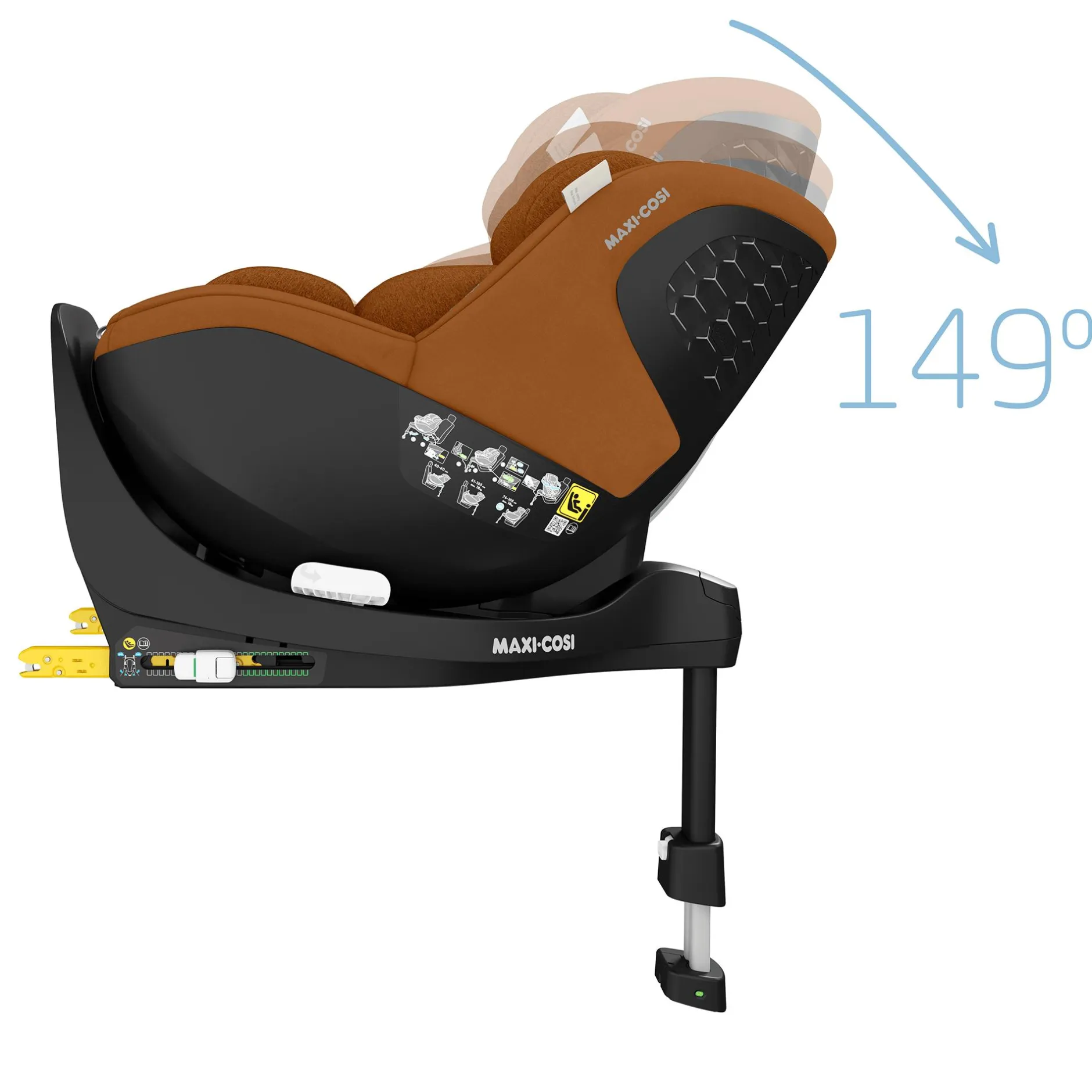 MAXI-COSI Mica Pro Eco i-Size Authentic Cognac*Kinder Kindersitze Isofix|Reboarder 0-18 Kg, Gruppe 0+/1