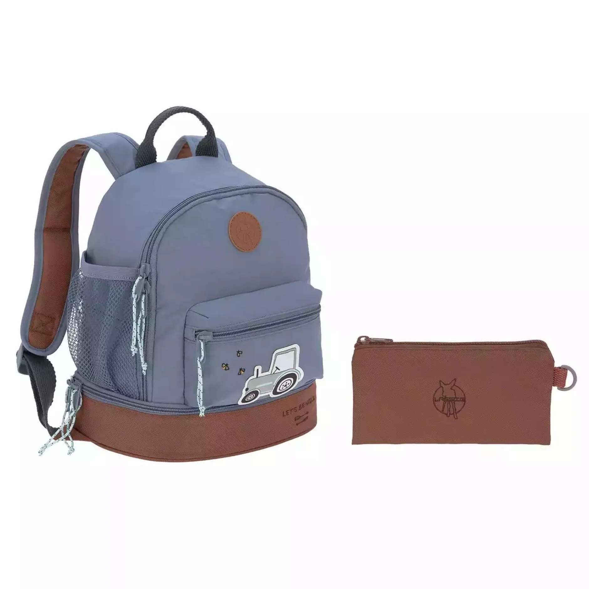 Lu00c4SSIG Mini Backpack Adventure Traktor Blue Denim*Kinder Kinderrucksäcke