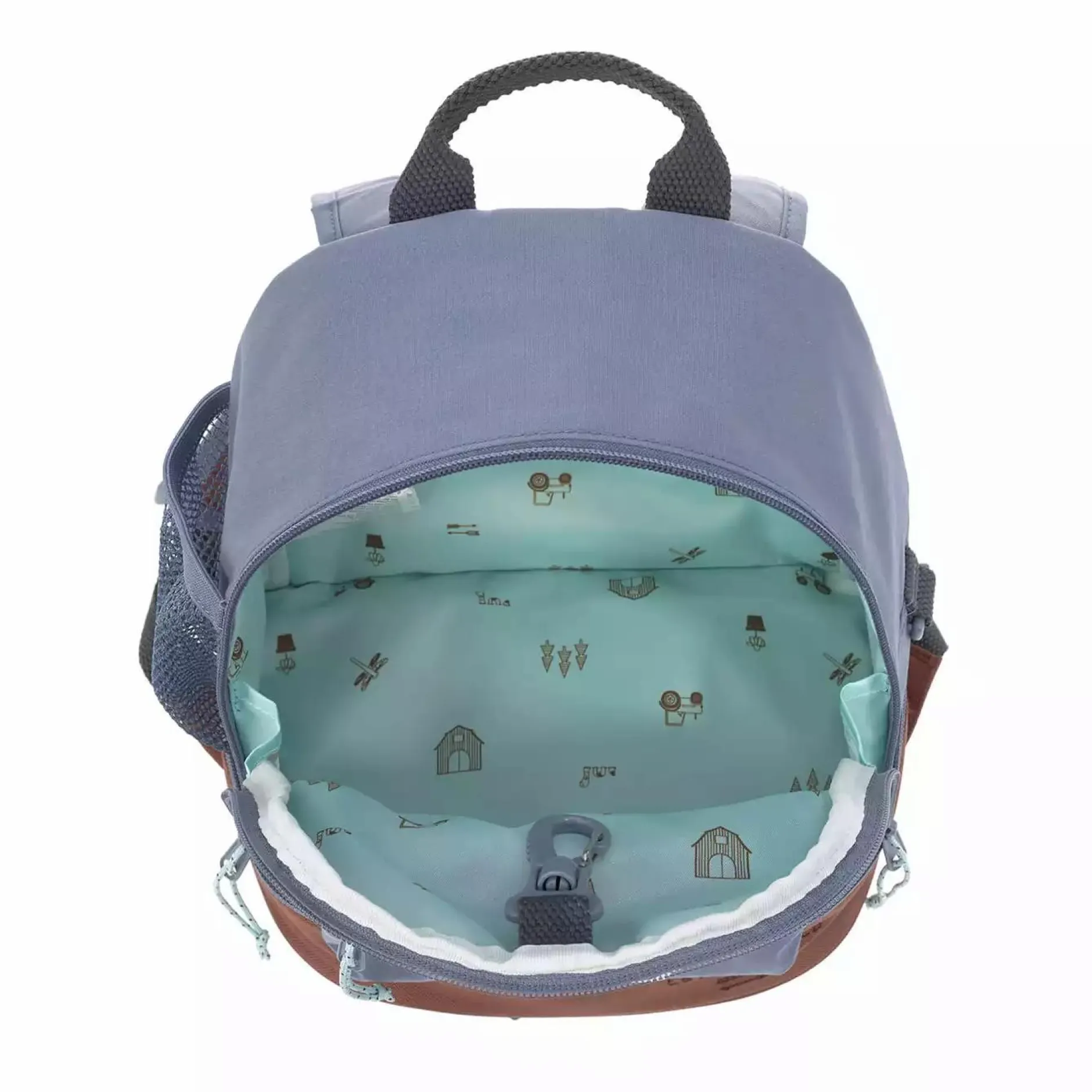 Lu00c4SSIG Mini Backpack Adventure Traktor Blue Denim*Kinder Kinderrucksäcke