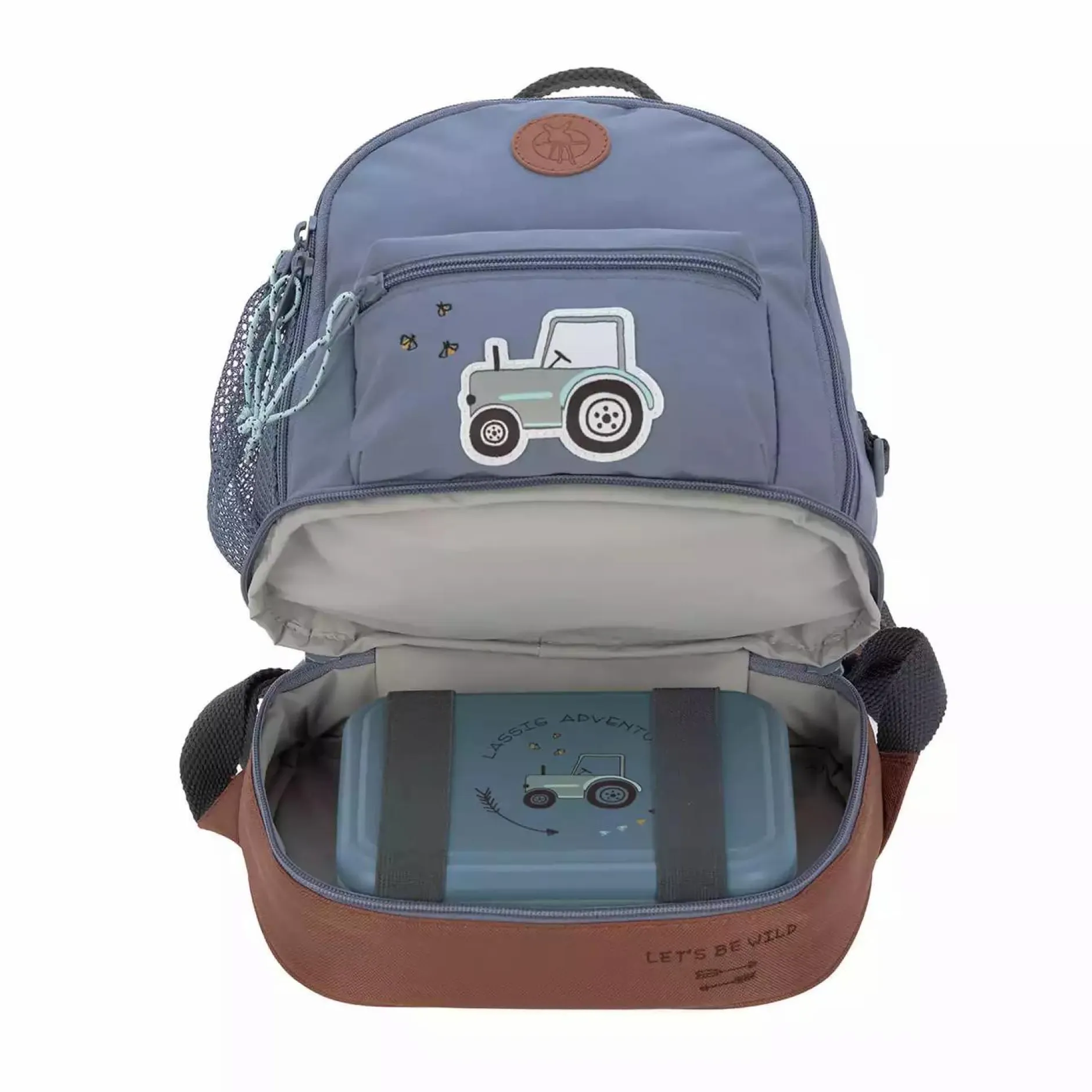 Lu00c4SSIG Mini Backpack Adventure Traktor Blue Denim*Kinder Kinderrucksäcke