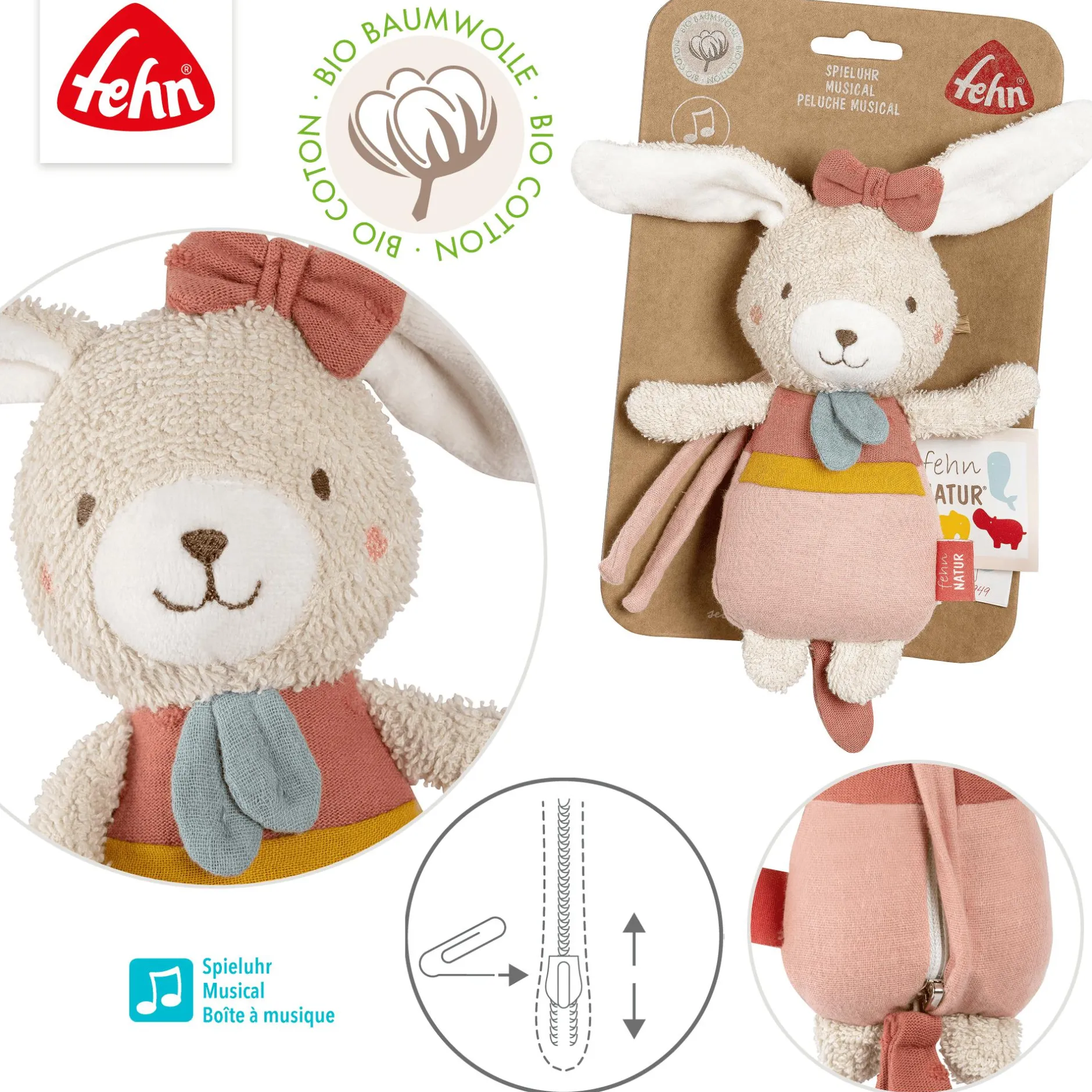 fehn Mini-Spieluhr Hase* Spieluhren