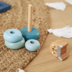 bieco Mini-Stapelturm Reh*Kinder Lernspielzeug|Holzspielzeug