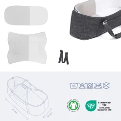 doomoo mobiles Babynest Nest & Go Grey* Bettausstattung