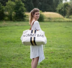 CHILDHOME Mommy Bag Wickeltasche Canvas Off White Stripes* Wickeltaschen