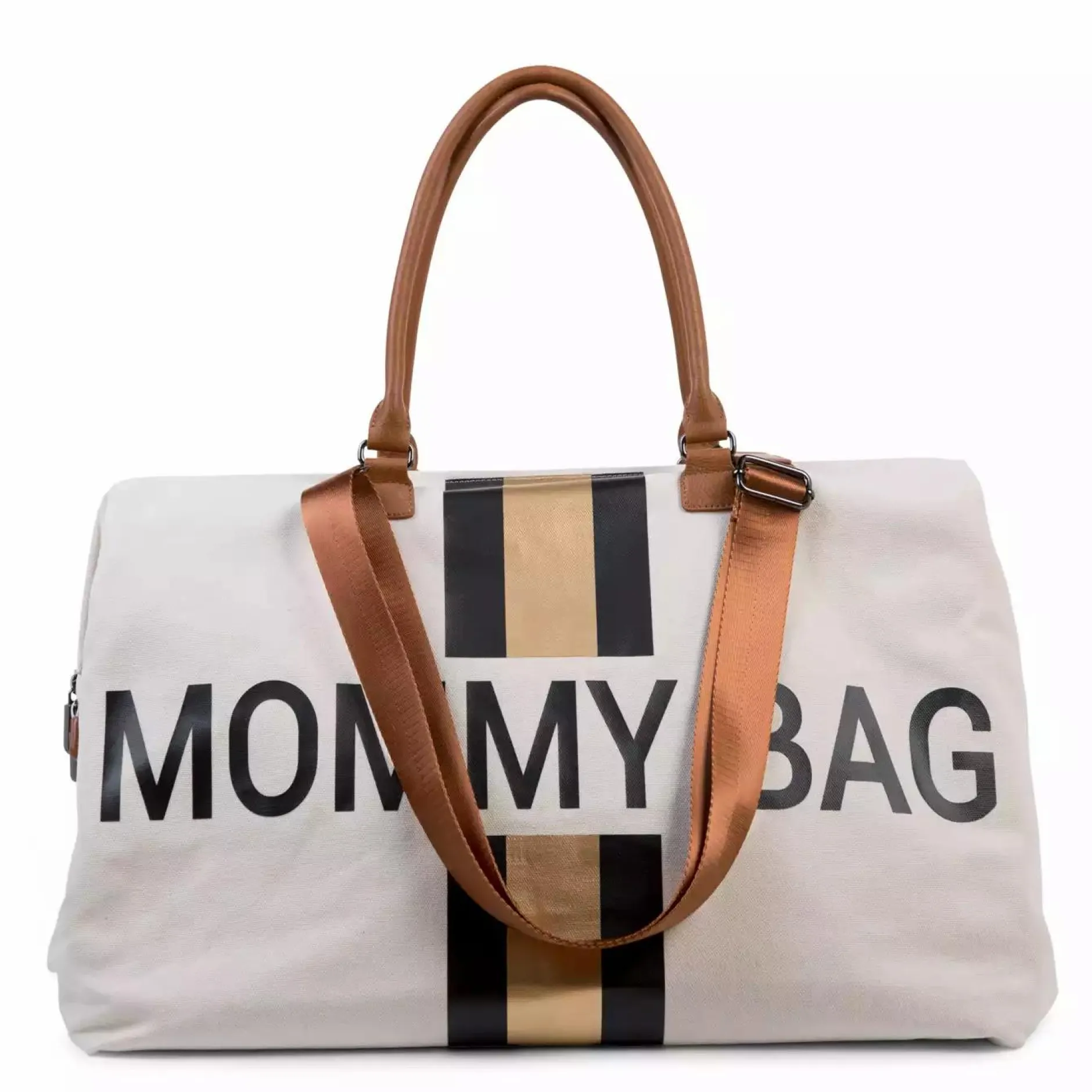 CHILDHOME Mommy Bag Wickeltasche Canvas Off White Stripes* Wickeltaschen