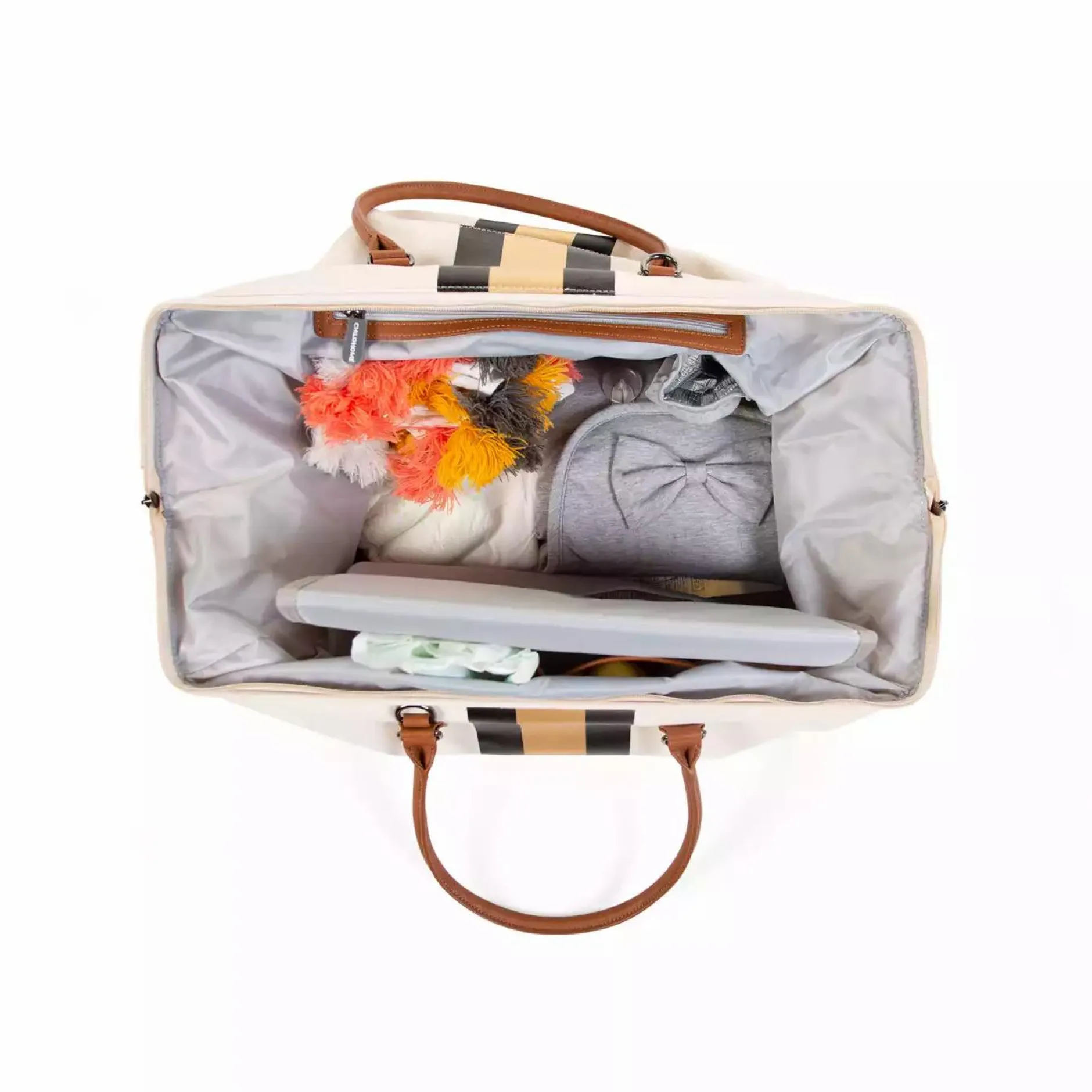 CHILDHOME Mommy Bag Wickeltasche Canvas Off White Stripes* Wickeltaschen