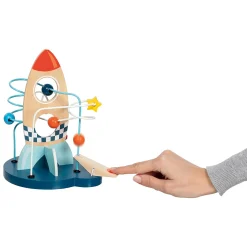 goki Motorik-Schleife Weltall Orbit mit Galaxie-Katapult*Kinder Lernspielzeug|Holzspielzeug