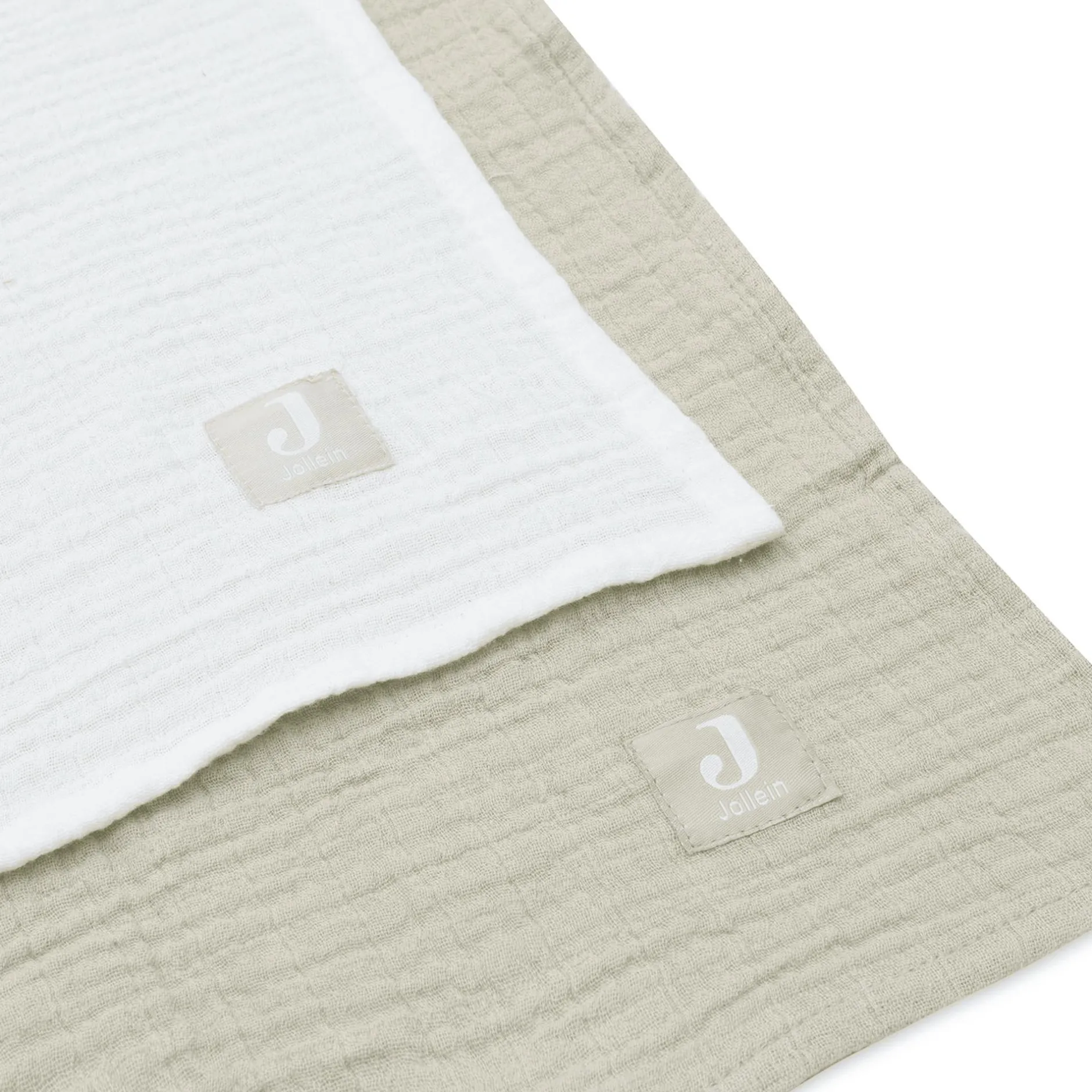 jollein Mulltücher Olive Green/Ivory 115 x 115 cm* Mullwindeln|Mullwindeln