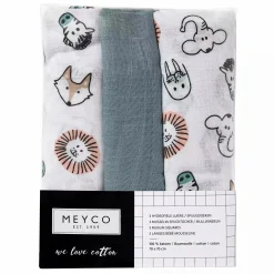 MEYCO Mullwindeln Animal Green* Mullwindeln|Mullwindeln
