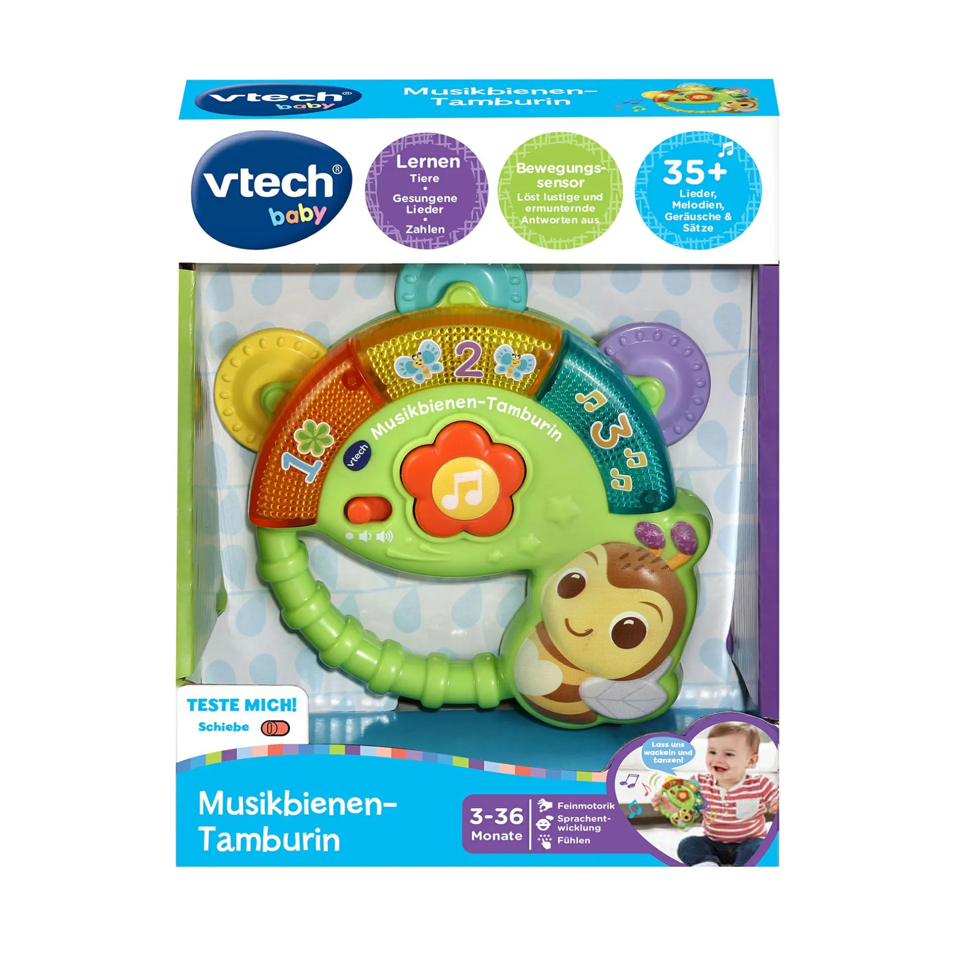 vtech Musikbienen-Tamburin*Kinder Lernspielzeug|Elektronisches Spielzeug