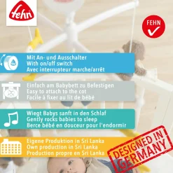 fehn Musik-Mobile Lazy, Crazy und Pink* Mobilés|Spieluhren