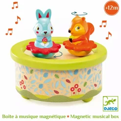 DJECO Musikuhr Freunde Melodie*Kinder Holzspielzeug
