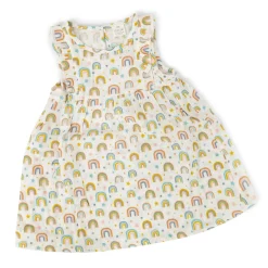 LITTLE ONE Musselin Kleid Regenbogen* Festliche Kleidung