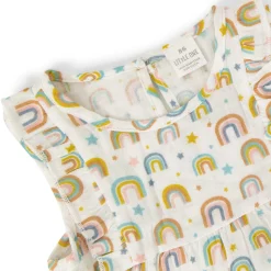 LITTLE ONE Musselin Kleid Regenbogen* Festliche Kleidung