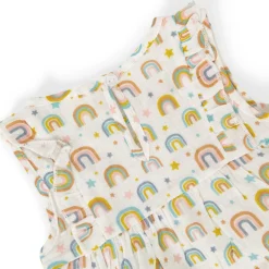 LITTLE ONE Musselin Kleid Regenbogen* Festliche Kleidung