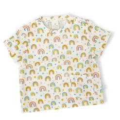 LITTLE ONE Musselin T-Shirt Regenbogen* Oberteile