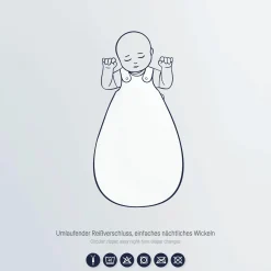 Zu00f6llner Musselin-Babyschlafsack Gr. 62/68* Schlafsäcke|Schlafsäcke
