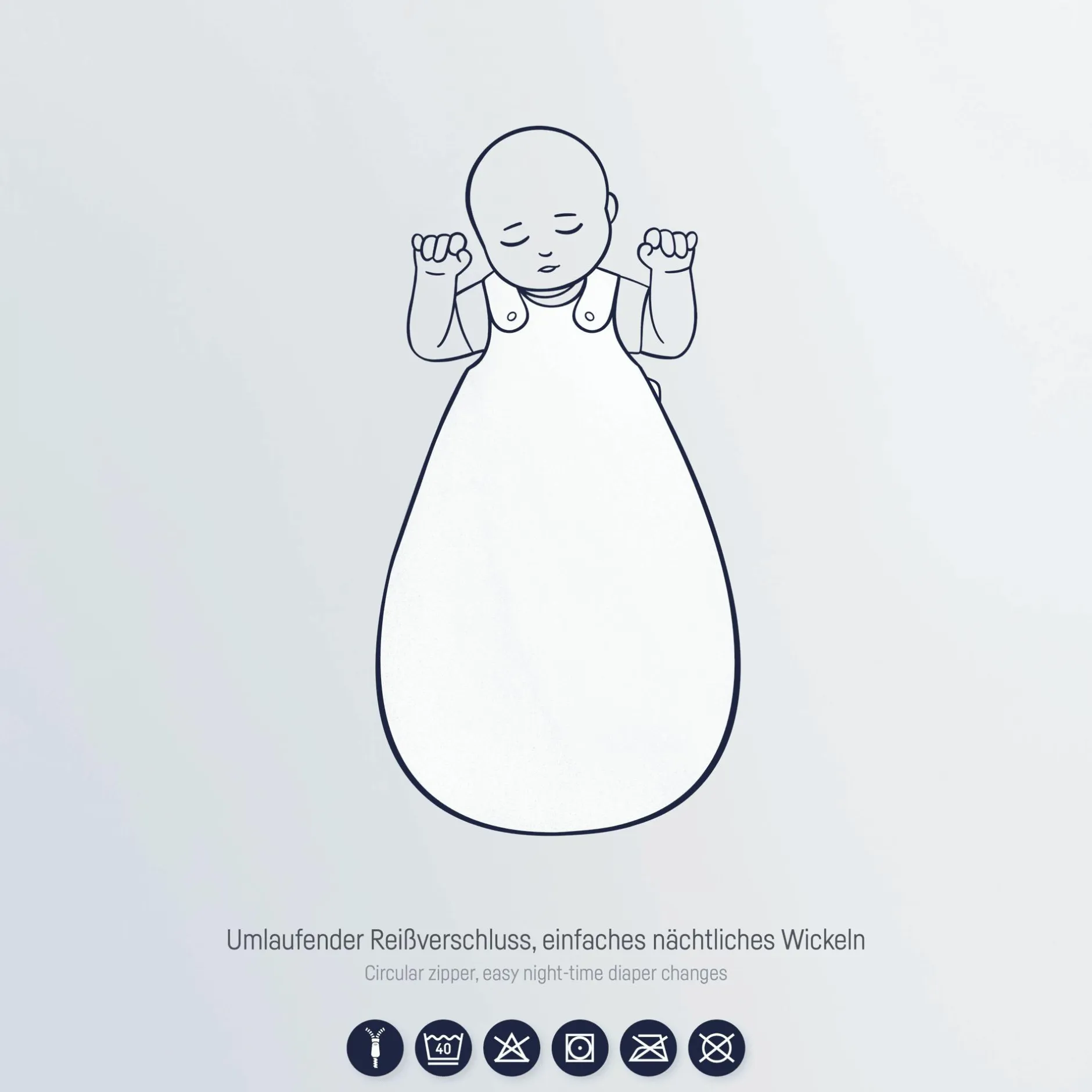 Zu00f6llner Musselin-Babyschlafsack Gr. 62/68* Schlafsäcke|Schlafsäcke